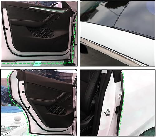 Miniatura 9 de Sello de puerta de goma completo para parabrisas y techo, protección contra el viento, reducción de ruido, kit antipolvo, compatible con el modelo