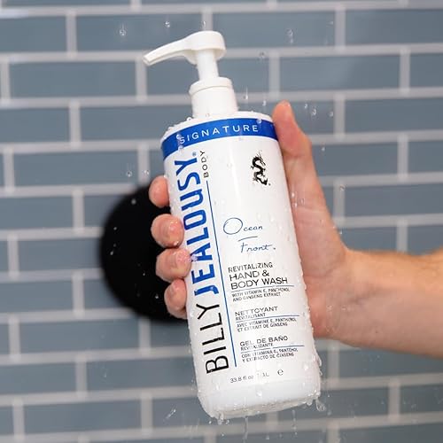 Miniatura 2 de Billy Jealousy Ocean Front Gel de baño revitalizante para hombres con vitamina E y pantenol limpia, suaviza y suaviza la piel, 1L