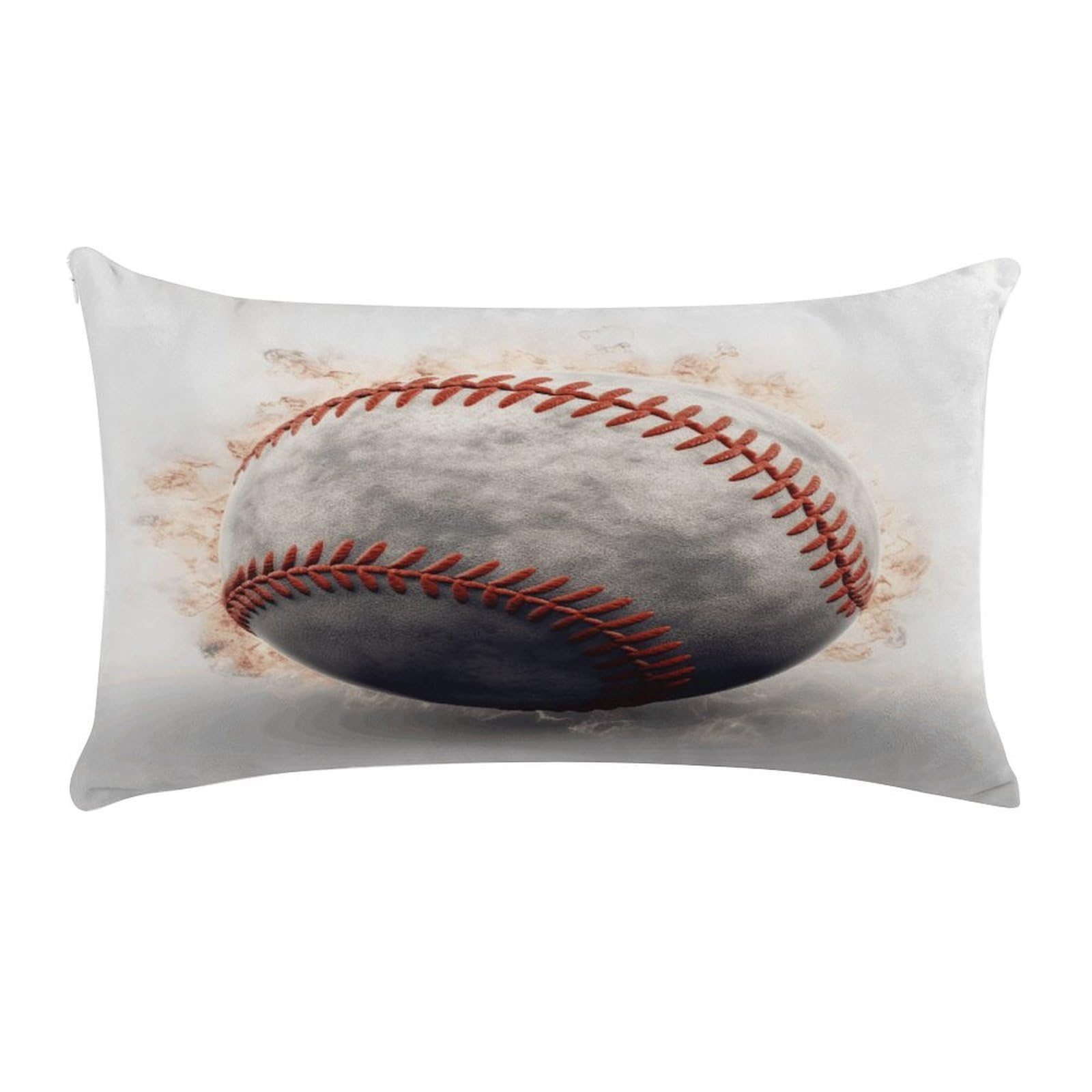 Baseball Pillow Cover Super Soft Pillowcase Luxury Cozy Fuzzy Velvet Pillow Shams Breathable Standard Pillow Cases with Zipper Wrinkle-Free Pillow Cover 12 "×20 "