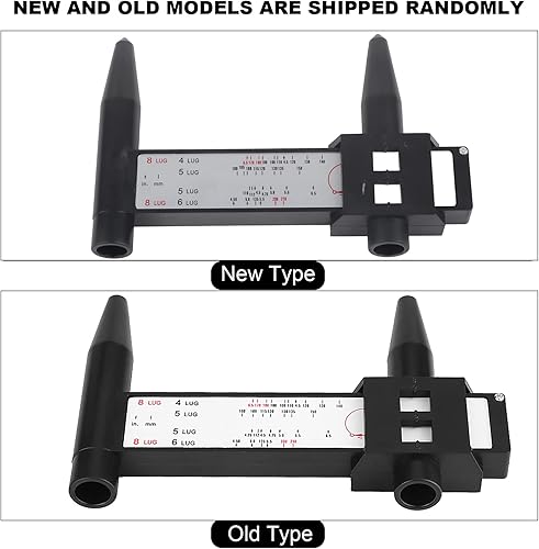 Miniatura 7 de Herramienta de ajuste de rueda, calibre de curvatura, perno y tuerca, herramienta de medición de patrón de pernos, herramienta de medición