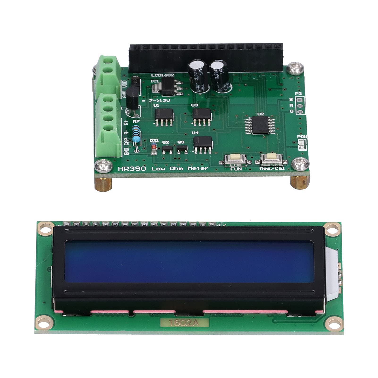 Medidor de Ohmios de Baja Resistencia, Rango de Medición de Miliohmios de 0.001~120 Ω, Medidor Preciso con Pinza de Cocodrilo de 2 Uds para Medir