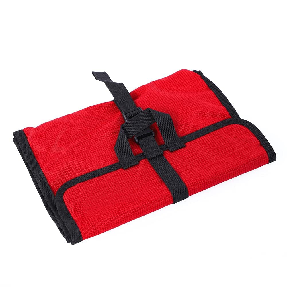Organizador de Equipo de Escalada, Ganchos Plegables para Colgar, Anillo en D, Bolsa de Cuerda, Equipo de Herramientas para Colgar, mosquetón, Bolsa de Almacenamiento para Equipo (Rouge)