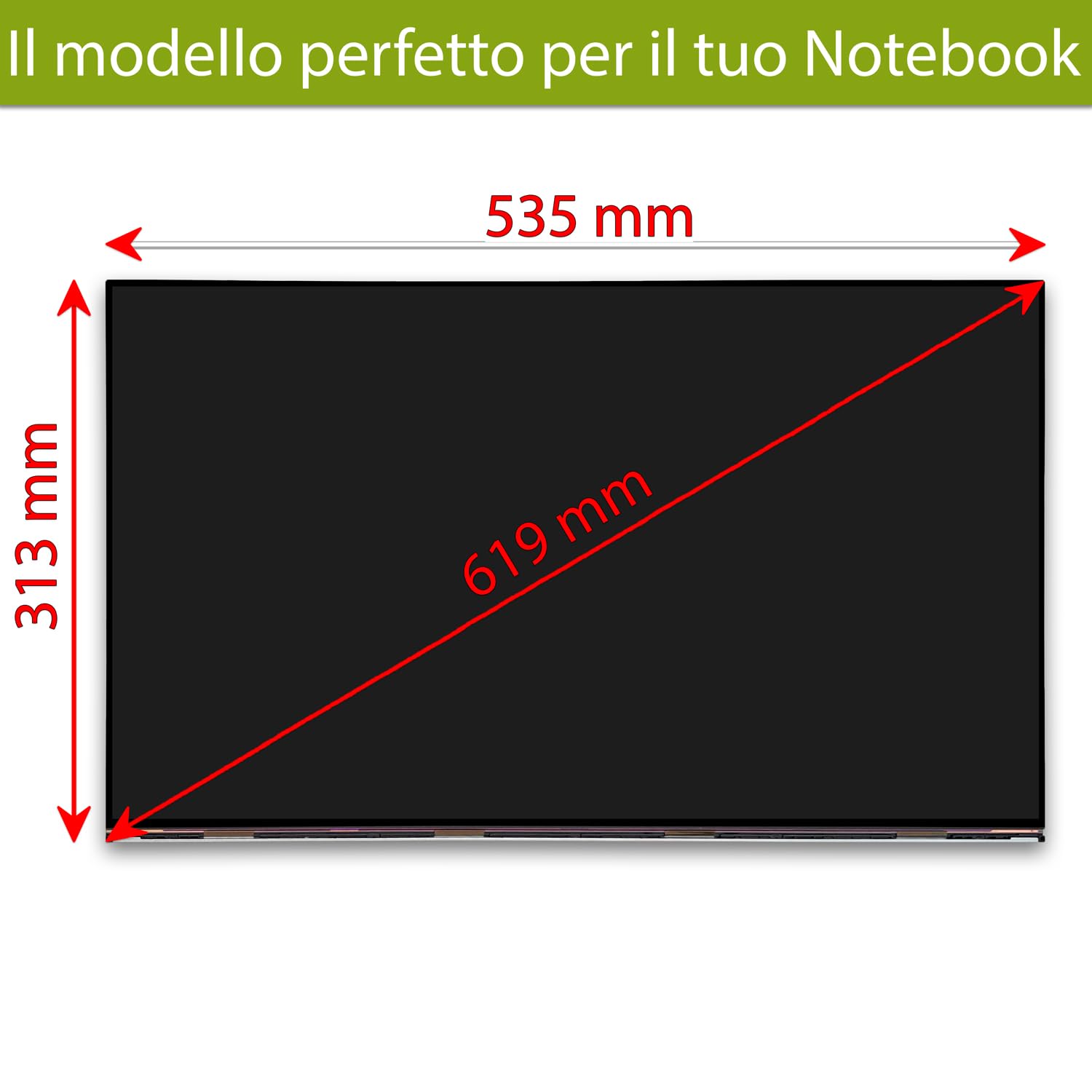 new net - Pannello Schermo Display LCD IPS Compatibile con LM238WF2-SSK3, LM238WF2-SSK1 [23.8 Pollici - Full HD - 30 Pin - No Touch]