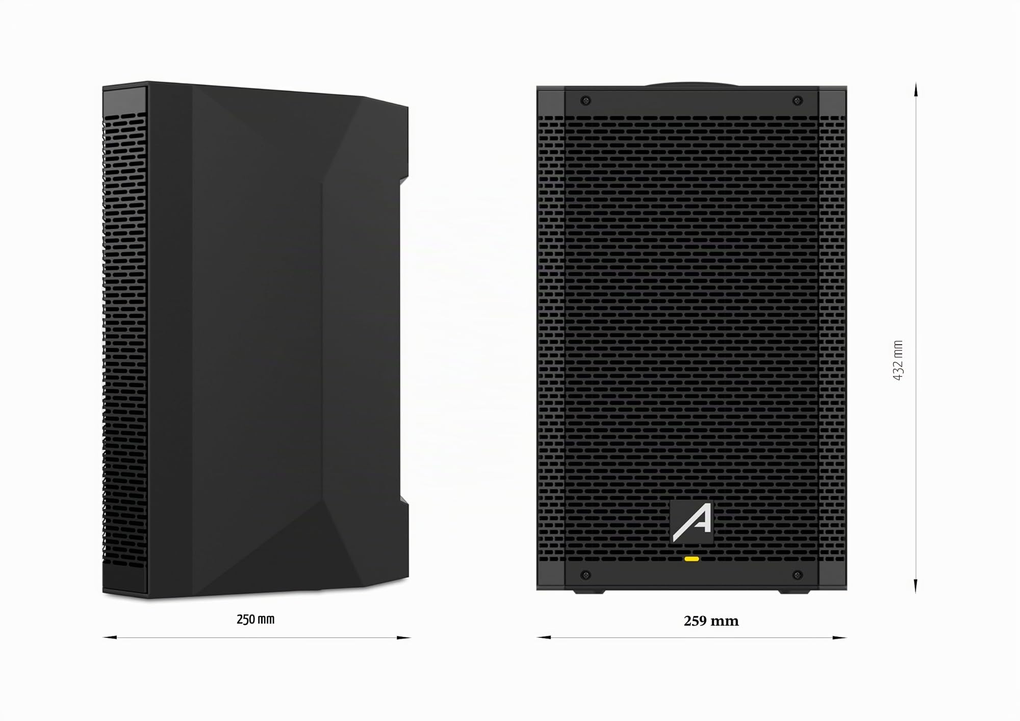 Audibax PRO8P - Altoparlante passivo da 8" - Potenza Massima 500W - Dotato di 2 ingressi Speakon - Montaggio a Pavimento o a Terra - Grande portabilità - Ideale per concerti e spettacoli dal Vivo