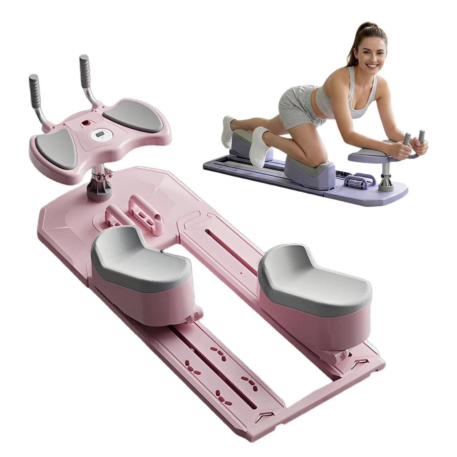 DDZJTPP Spine Twist and Stretch Trainer,Adjustable Back Stretcher Machine,Detachable Waist Workout Equipment for Lower Back Pain Relief,Spine Decompression,Leg Stretching & Core Activation Pink