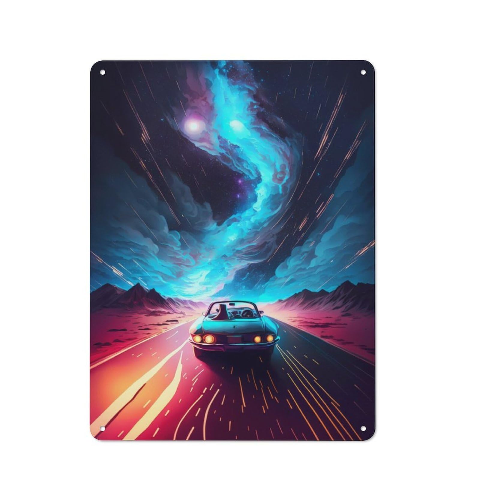 Junmoney Space Camping Trip Garage Metal Sign 40X30cm, Retro Workshop Wall Decor For Tool Room, Garage, Studio Or Home Bar