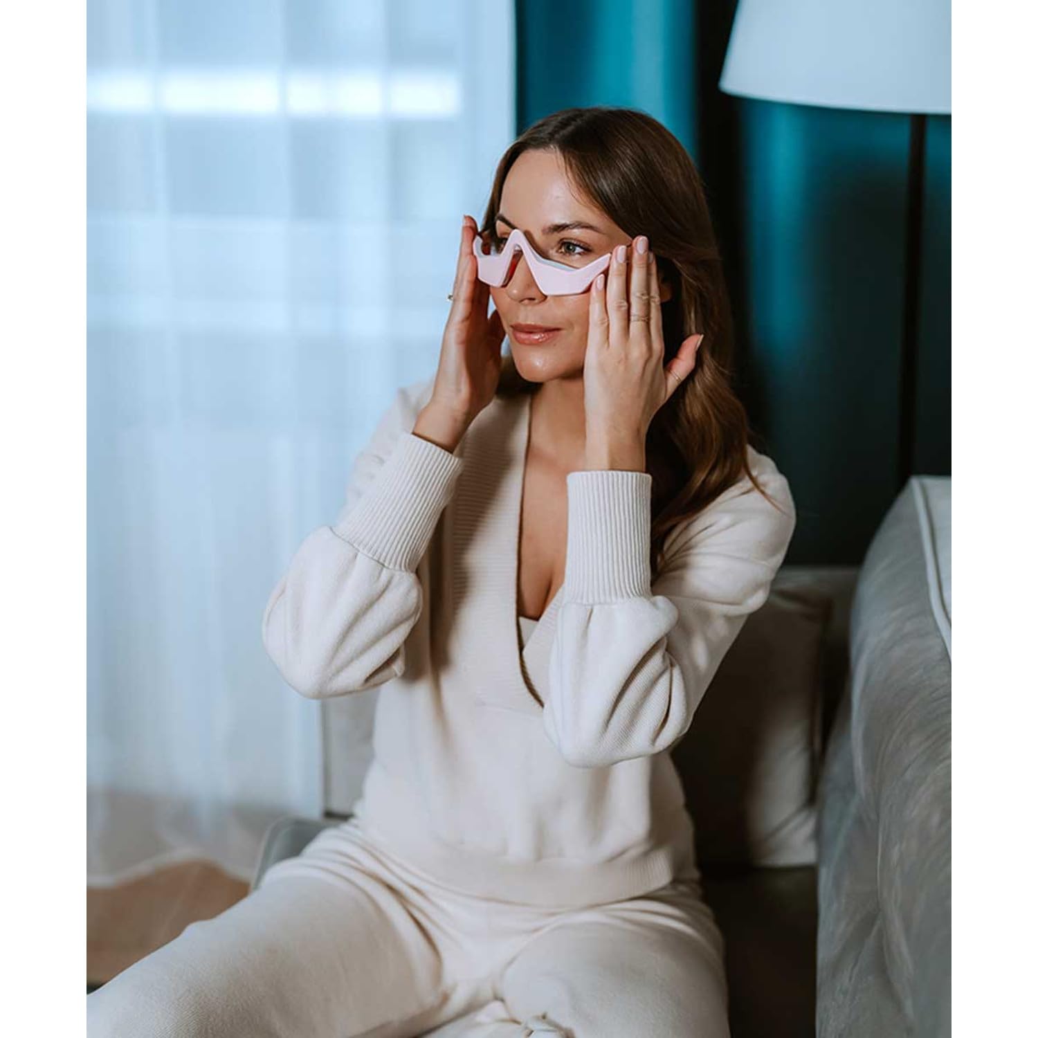 Beautifly Masajeador de área de ojos, 2 modos, 3 niveles de intensidad, terapia IllumiEyes