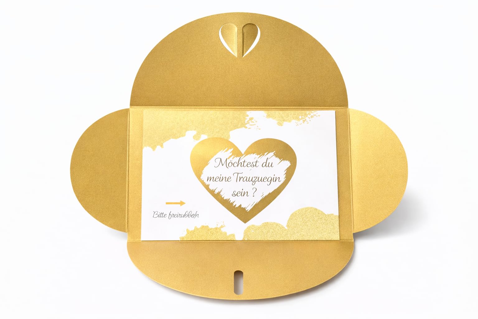 ONDEGO® XXL Rubbelkarte 'Möchtest du meine Trauzeugin sein?', A6 Format, mit Umschlag, Rosa, Gold, Brautjungfer (Gold Trauzeugin)