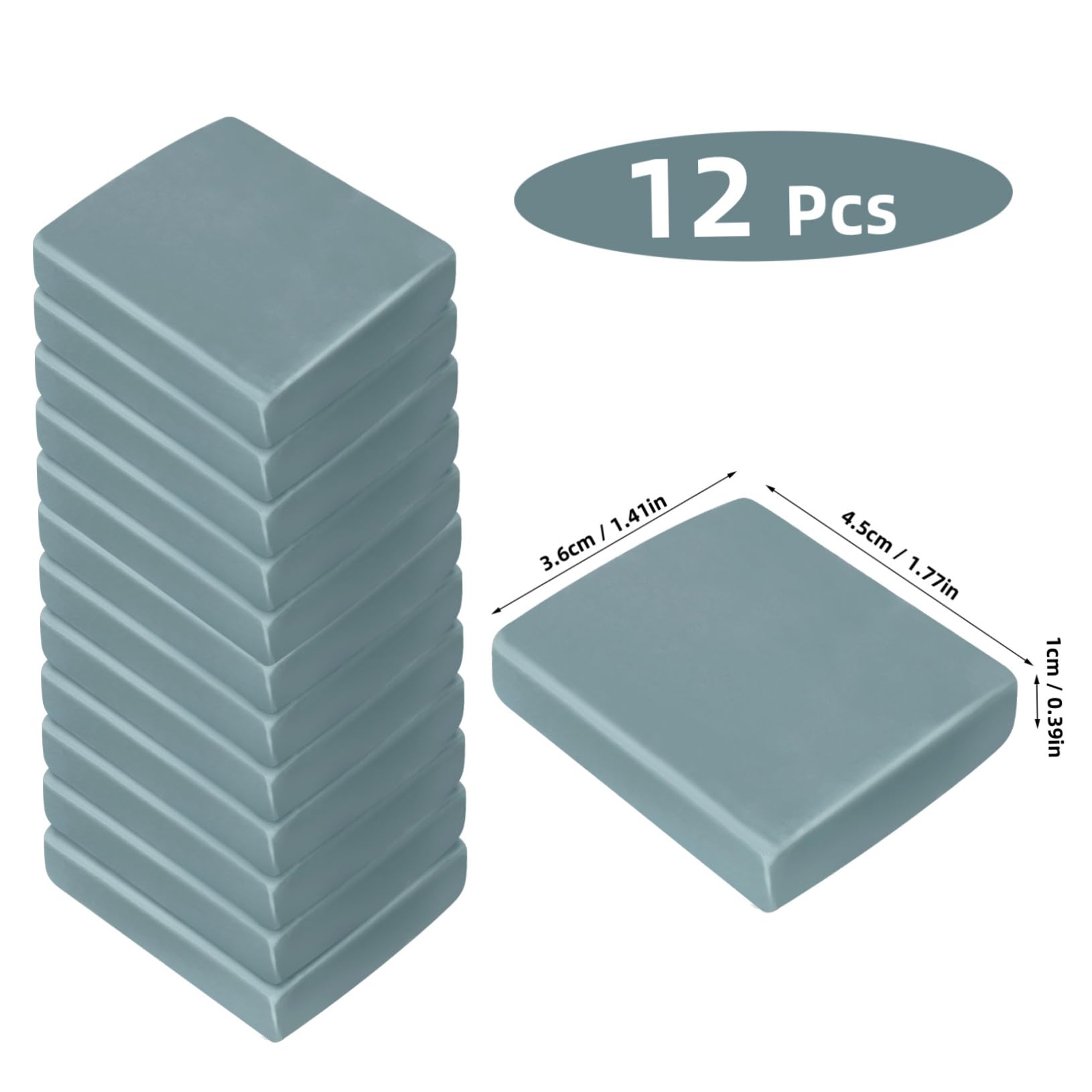 NUOBESTY 5 Ensembles La Gomme Gommes À Dessiner Bouclier Gomme Gommes Pétrissables Moulable À Effacer Pour Dessiner Bloquer Les Pour L'école Pâte À Modeler Blue 12 Pièces * 5