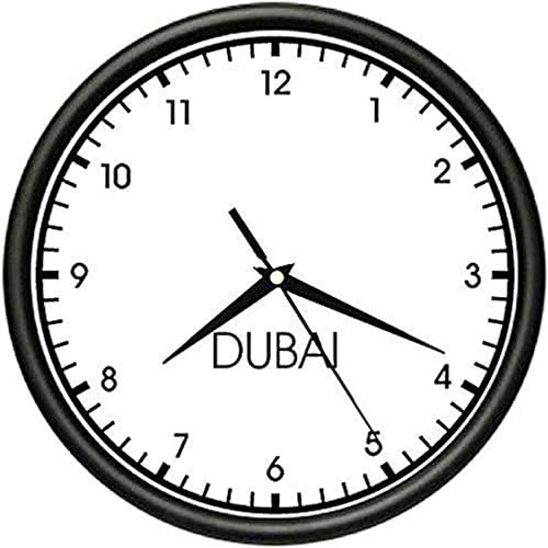 SignMission Beagle Dubai Pared Hora Mundial Reloj Oficina Negocios