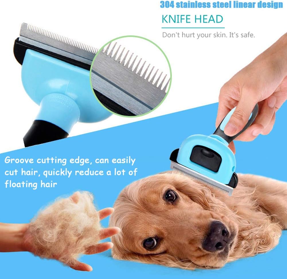 Dog and Cat Brush for Shedding,Pet Deshedding Brush,Professional Grooming Tool Comb,Effectively Reduces Shedding by Up to 95% for Short Hair and Long Hair Dogs Cats,Mats & Tangles Removing