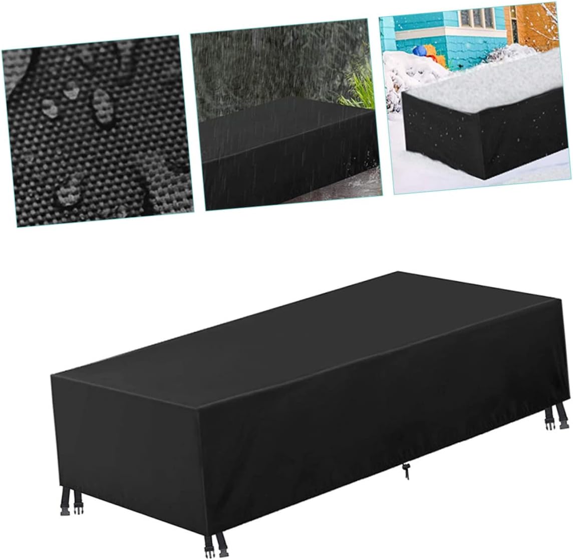 Outdoor Patio Furniture Cover Heavy Duty Oxford Cloth Table and Chair Protector Wind and for Garden and Deck Use