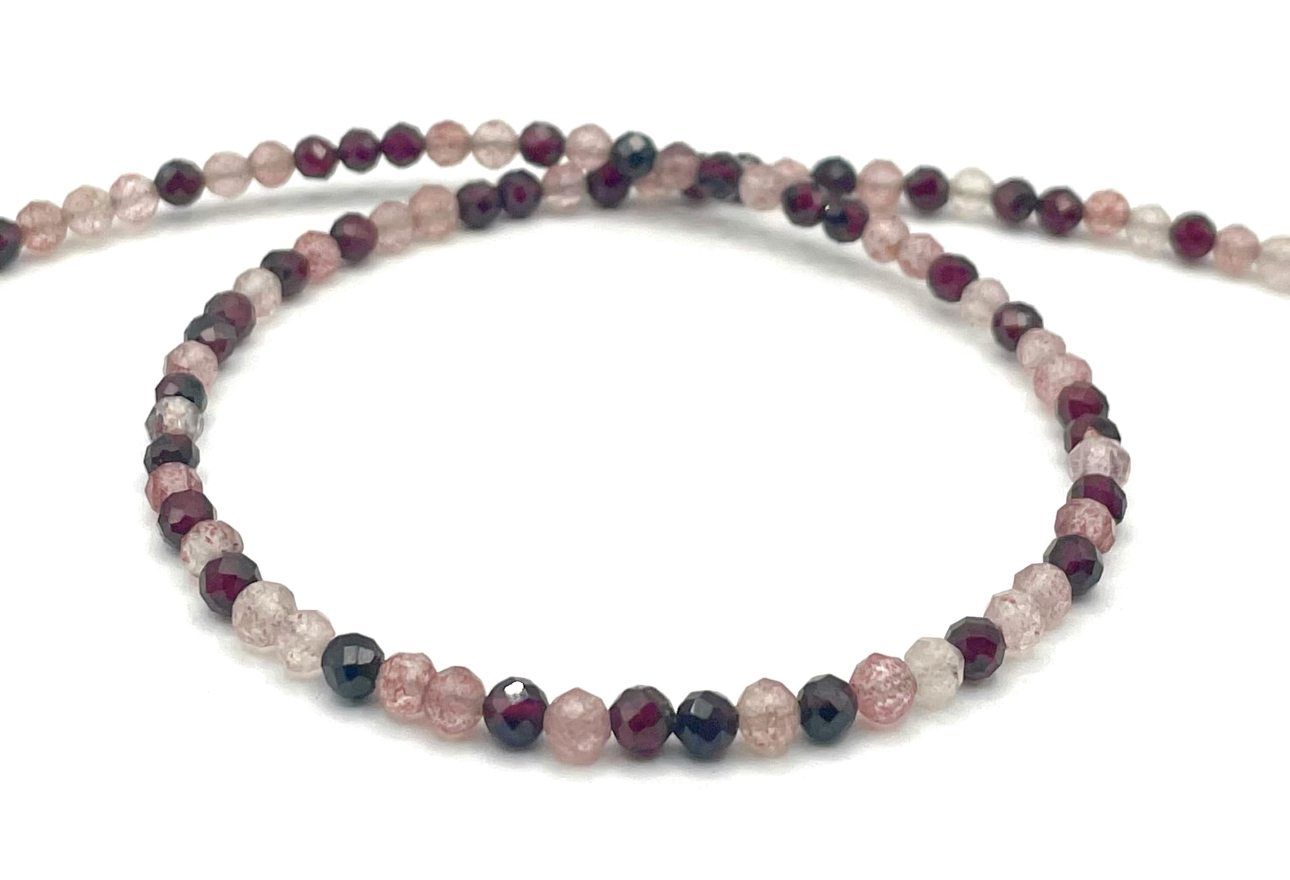 Rosenquarz Choker mit Ombre Farbverlauf, 925 Sterling Silber, Minimalistischer Schmuck, Weihnachtsgeschenk Made in Italy