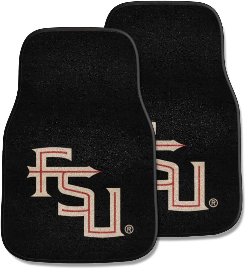 FANMATS NCAA Unisex-Adult Front Carpet Car Mat Set - 2 Pieces