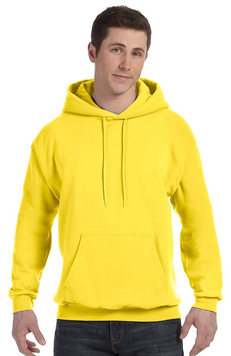 Hanes Mens ComfortBlend EcoSmart Pullover Hoodie Sweatshirt Yellow