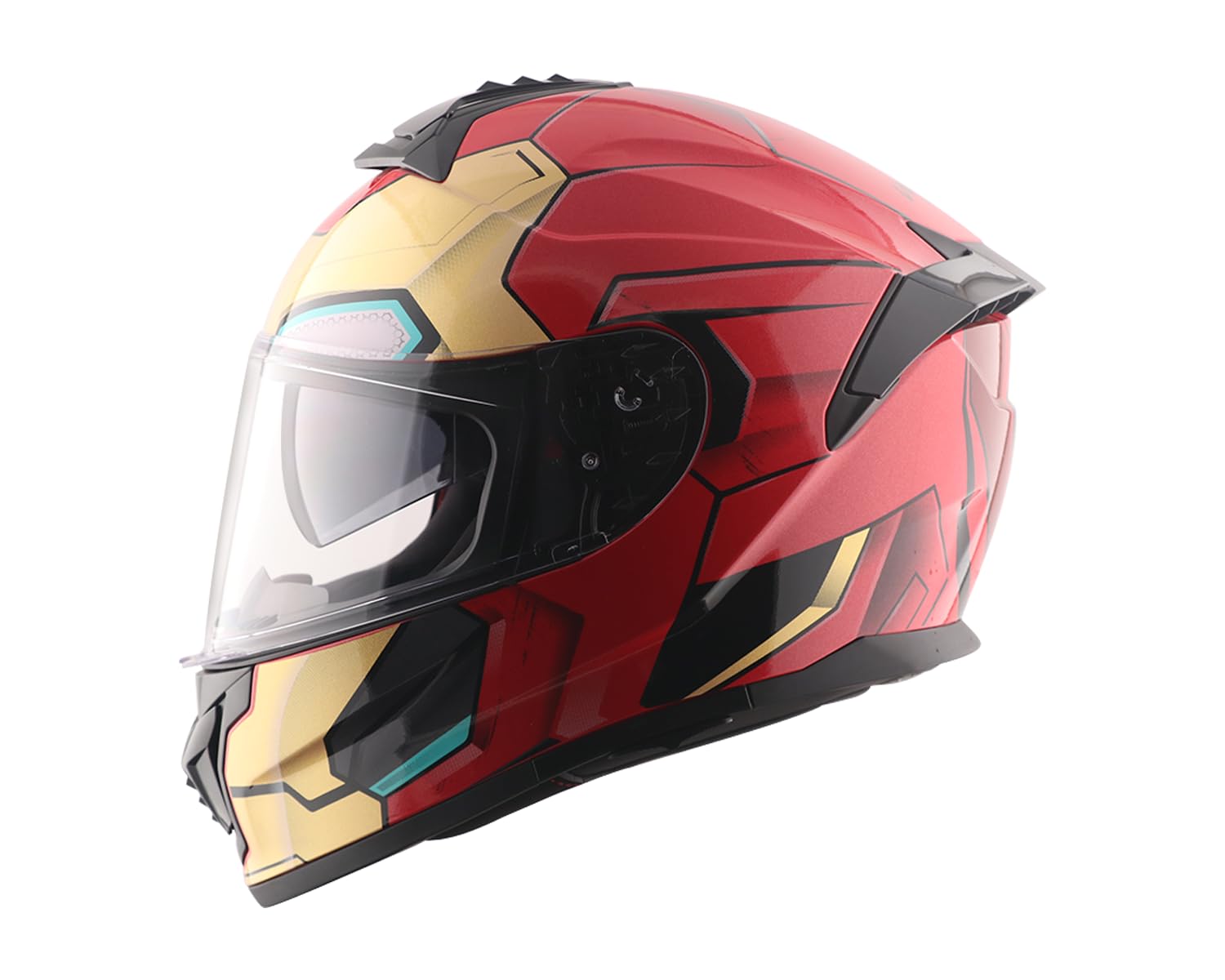 Vega Zap Marvel Iron Man Edition Full Face Helmet – Premium Graphic Finish, Gloss Red Gold – L-image-14