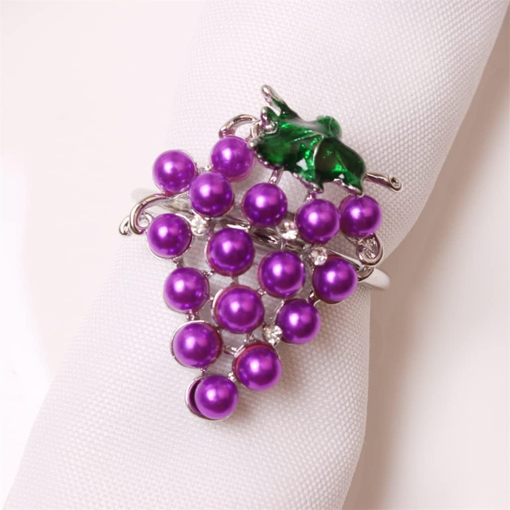 12pcs Grape Napkin Buckle Fruit Rings