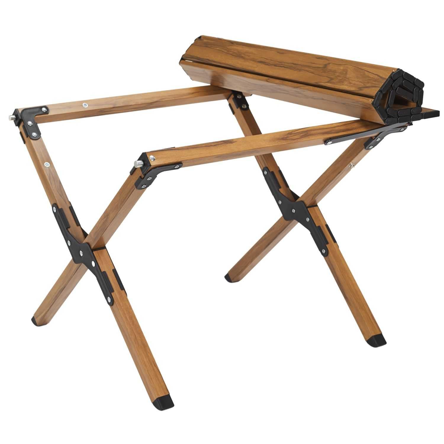 HOME DECO FACTORY - HDO0071, Table Camping Modèle Mariposa M1, Table de Salon de Jardin, Mobilier, Mobilier d'Extérieur, Table d'Extérieur, 58x44x60 cm, Naturel | Bois d'ingénierie, table de camping Mariposa, salon de jardin, mobilier d'extérieur, pliable