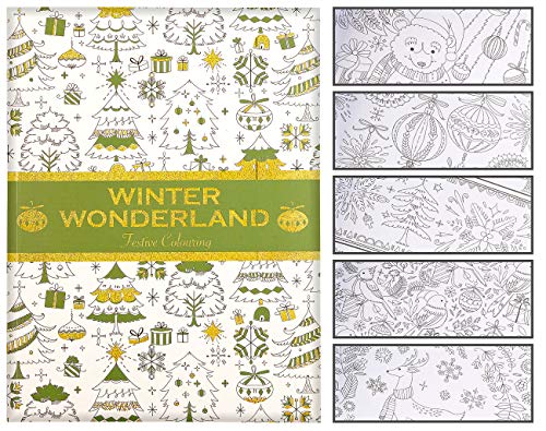 infactory Weihnachten-Malbücher: Malbuch für Erwachsene Winter Wonderland mit 32 Wintermotiven (Weihnachtsmalbücher) Cover