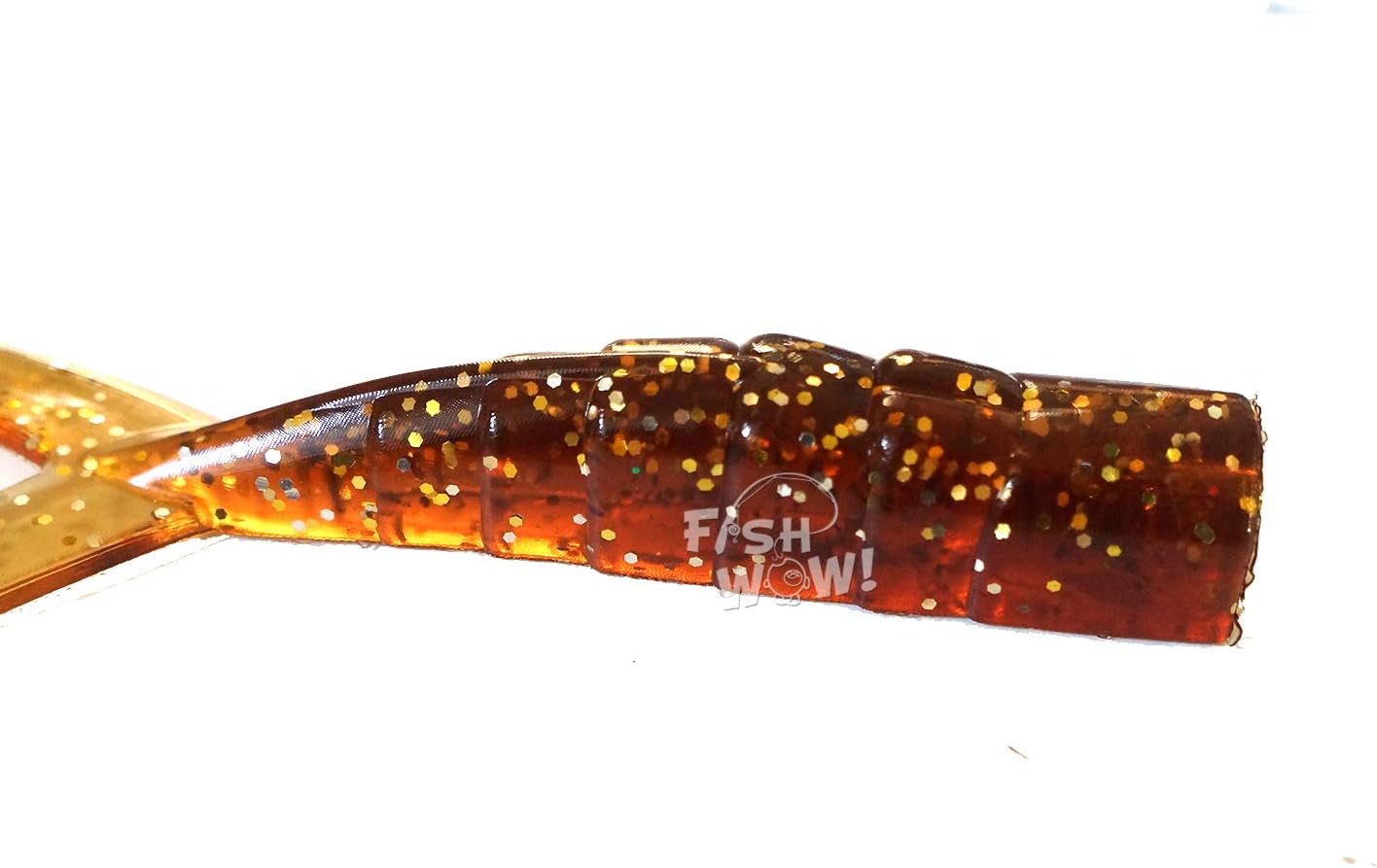 30pcs 6 inch Twin Tail Perch Grub 6" Scampi Soft Lure - Root Beer