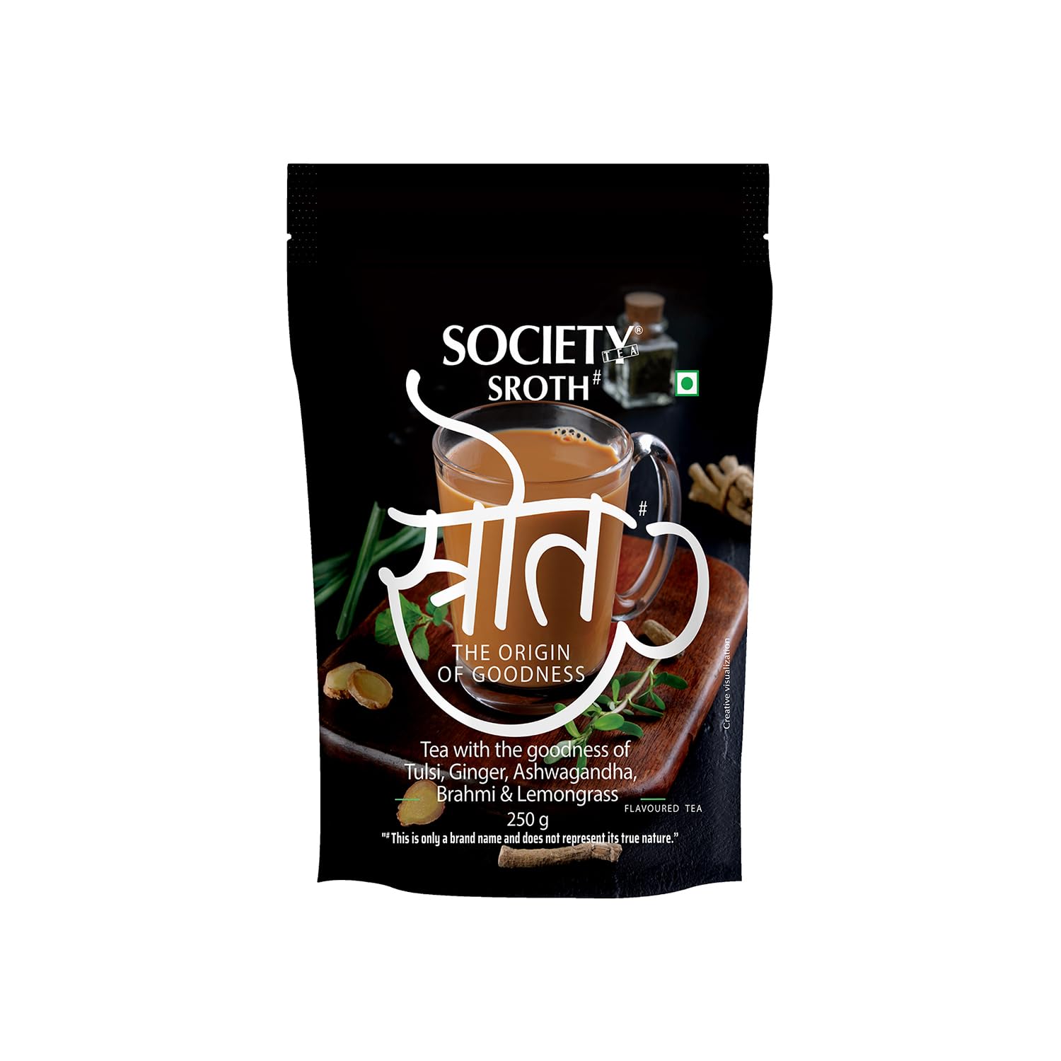 Society Sroth Ayurvedic Tea | With Goodness of Tulsi, Ashwagandha & Brahmi | Immunity Booster | 250 g Pouch (B0CP7ZYMTW) Amazon Price History, Amazon Price Tracker