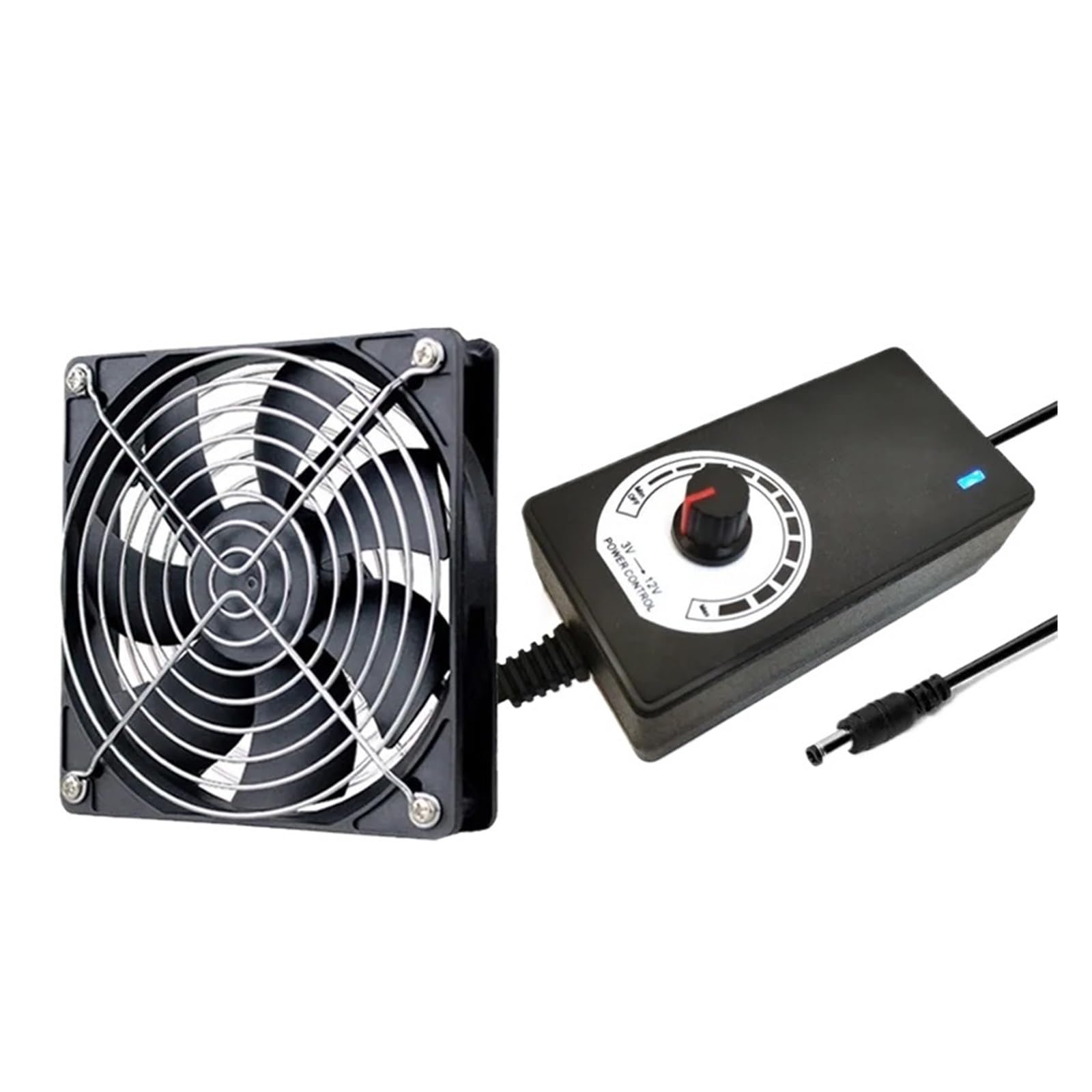 Wentylator Chłodzący 120 Mm 3000 Obr./min Z Kontrolerem, 12 Cm, V BTC, Obudowa Maszyny, Stacja Robocza, Szafka, Serwerowy OszczęDza Energię(1 Fan)