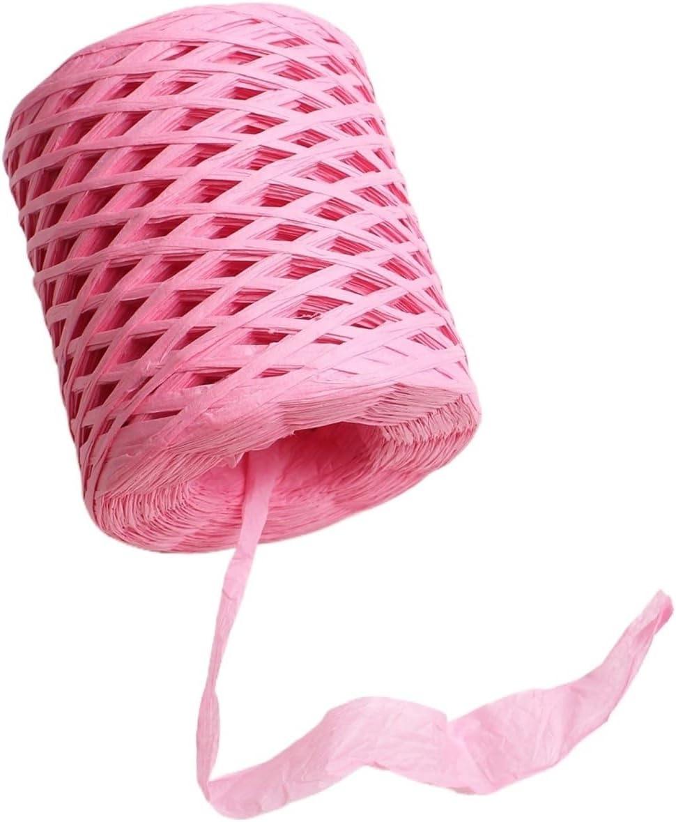 200m Hand-Knitted Crocheting DIY Handmade Summer Sunhat Beach Bag Bouquet Deco(Wind White)