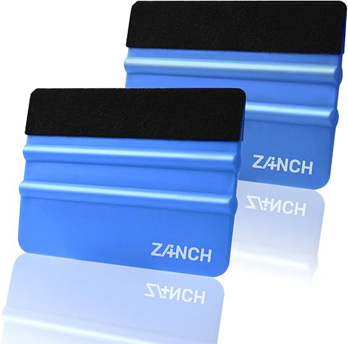 Miniatura 7 de Zanch - Raspador de fieltro azul, kits de herramientas para cubrir ventanas, raspador de envoltura de película de vinilo para vehículos de 4