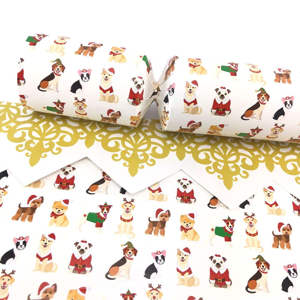 That's Crackers 6 Large Christmas Dogs Cracker Making Craft Kit - Make & Fill Your Own