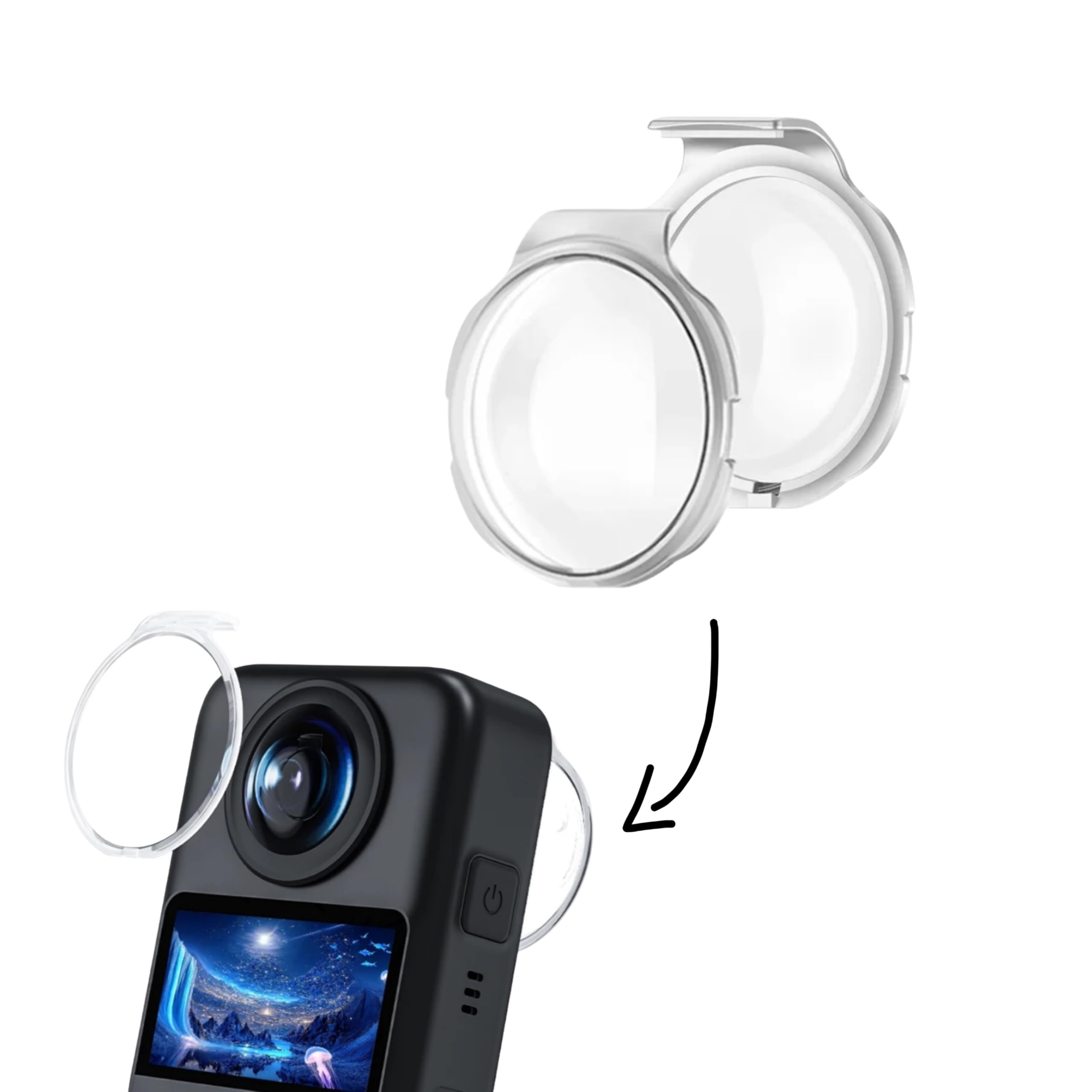 GetZget® Lens Guard for Osmo 360 Camera Lens Glass Protector Cap Scratch Protective Camera Accessories-picture-20