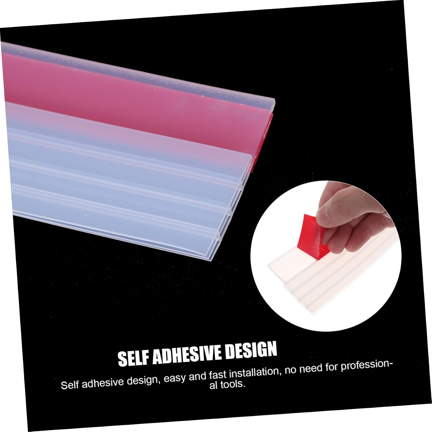 UKCOCO Door Draft Stopper Silicone Seal Strip with Self Adhesive and Easy Installation for Living Space and Offices, Under Door Weather Stripping for Noise Reduction and Dust Insulation,