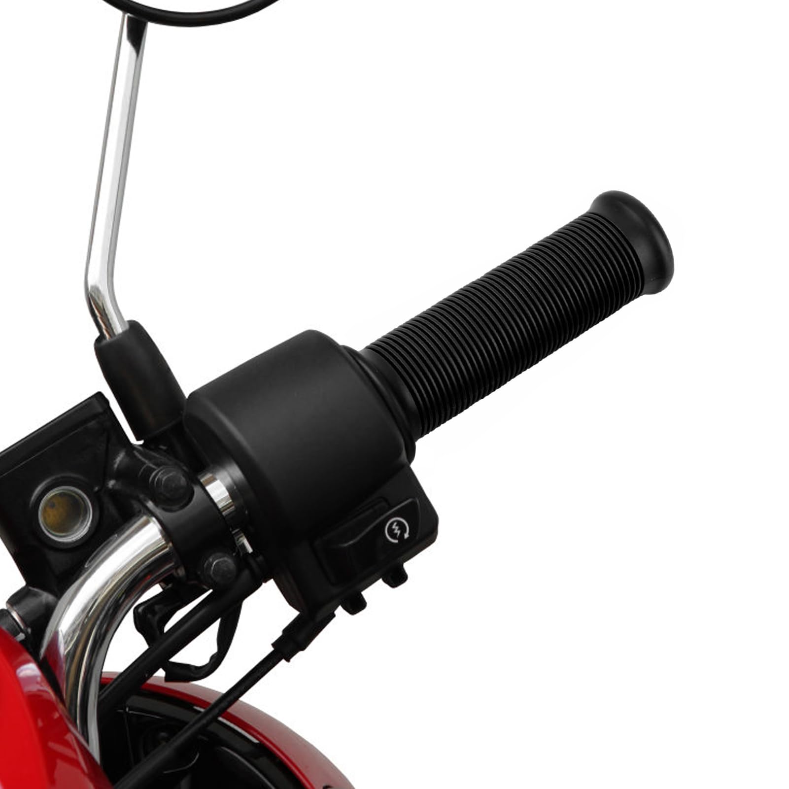 POCREATION Motorcycle Grips 1 Inch, Universal Fit for 25mm Handlebar, TPU Material, Black