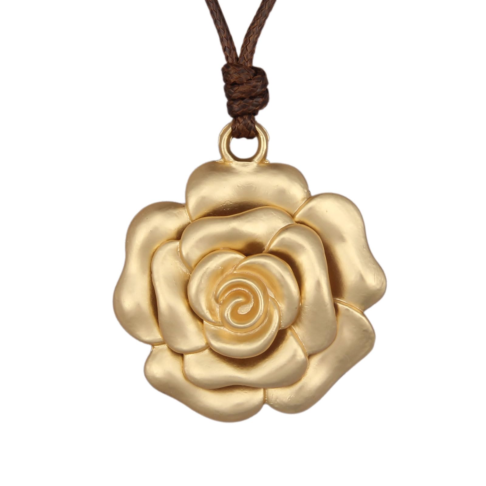 �️Bjesinmo Boho Necklace for Women Vintage Large Pendant Statement Necklace Choker with Gold Rose Charm Long Chain Hippi — fashion deal