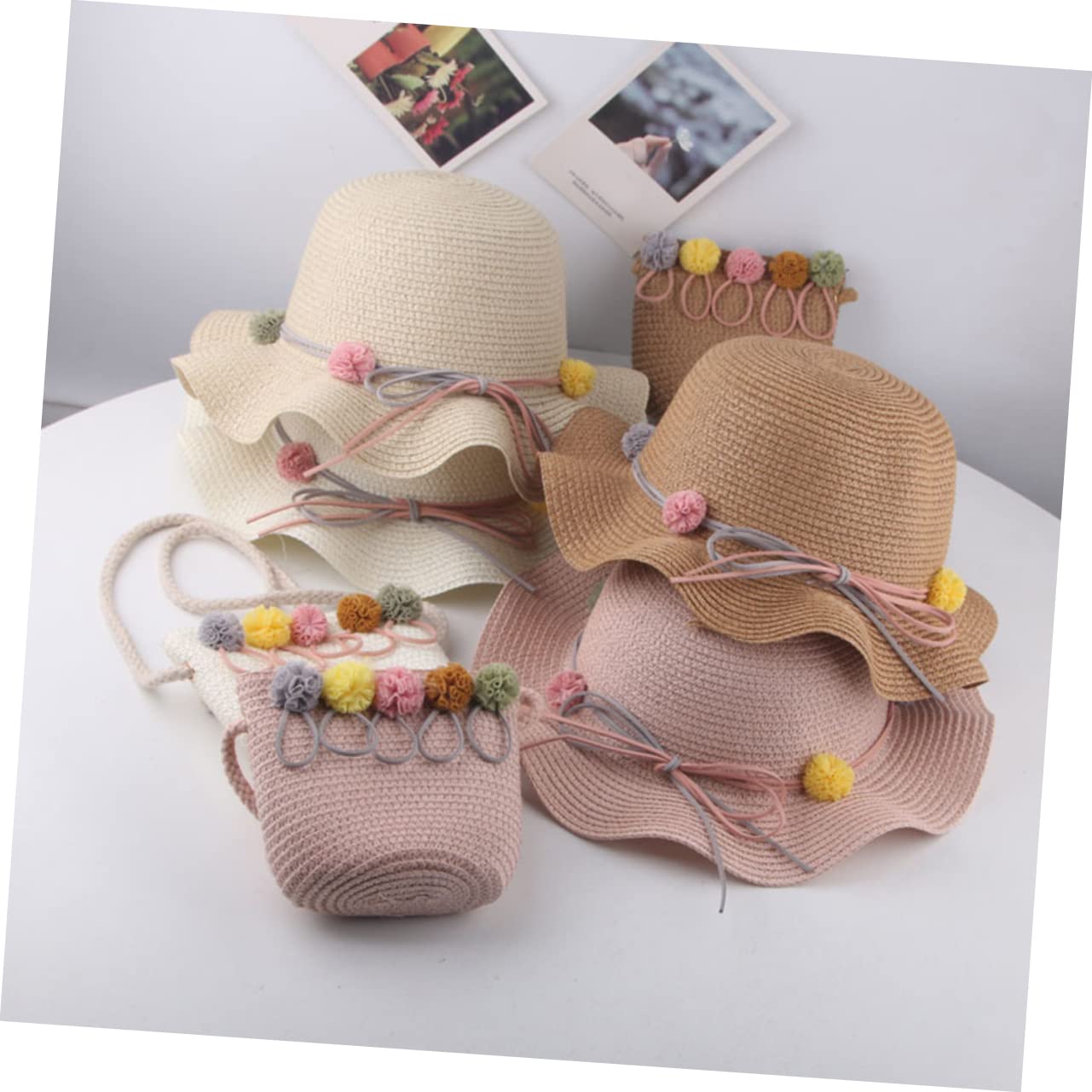 HHRFCS Sombrero para el Sol para niños y niñas Bolsa de Almacenamiento a Juego Sombrero de Playa Ligero UV para niñas para Actividades al Aire Libre y Vacaciones Caqui