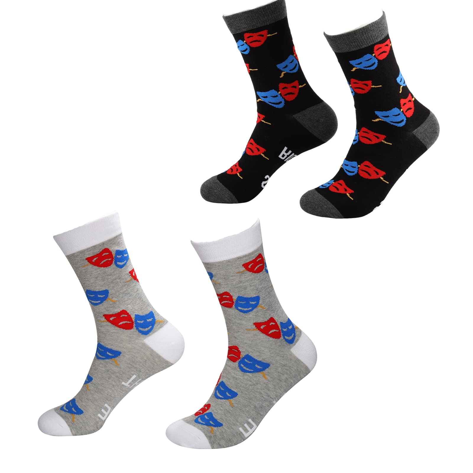 CMNIM Theater Drama Gifts Theater Lover Gifts 2 Pairs Stage Left Stage Right Socks Gift for Actors Theatre Student Performer