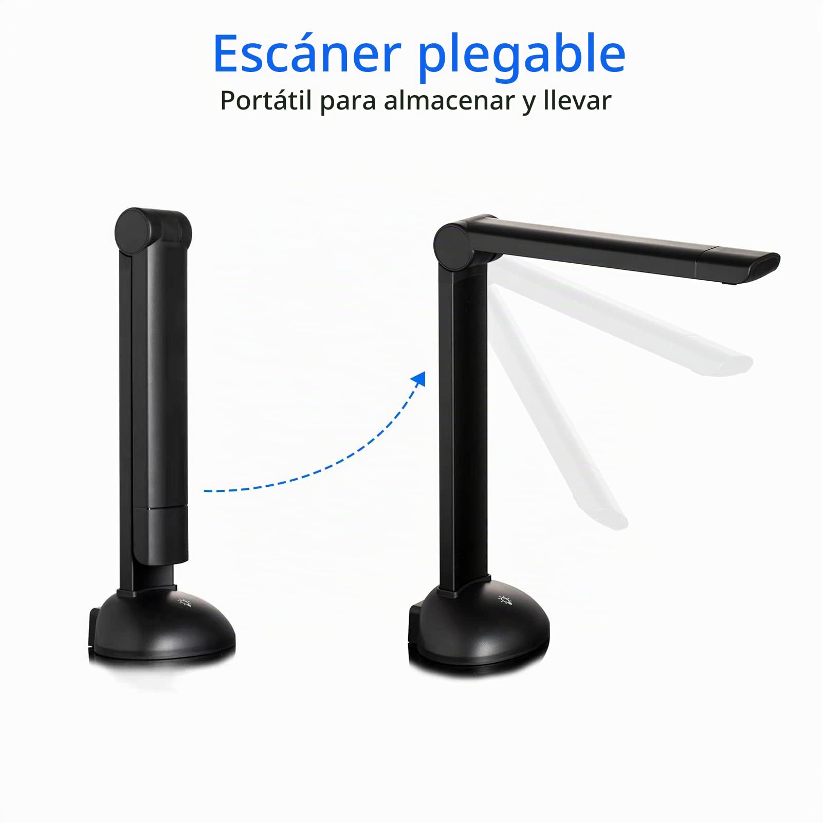 8MP HD Document Book Scanner, Escáner de Libros A3 Portátiles con OCR, Puerto USB y Luz LED, Escáner de Documentos A3 para la Digitalización de Documentos de la Biblioteca del (H4)