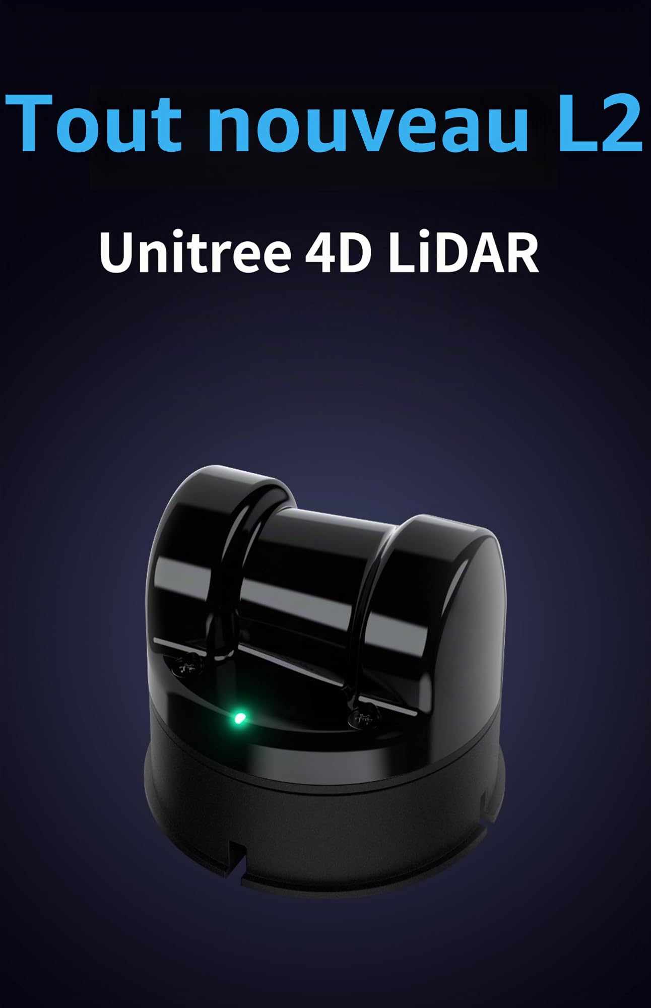 youyeetoo Unitree L2 4D 3D Lidar Scanner – 30 m 360° × 90° Omnidirectionnel Ultra Grand Angle Scanner – Fréquence d'échantillonnage 128000 points/s, RJ45 UDP – Unitree L1 Upgarde