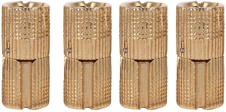 Delaman 12mm Hidden Brass Barrel Hinges 4PCS, Concealed Box Hinges Invisible Furniture Hinges 180 Degree Opening Angle Cabinet Hinges for DIY Jewelry Box Hand Craft