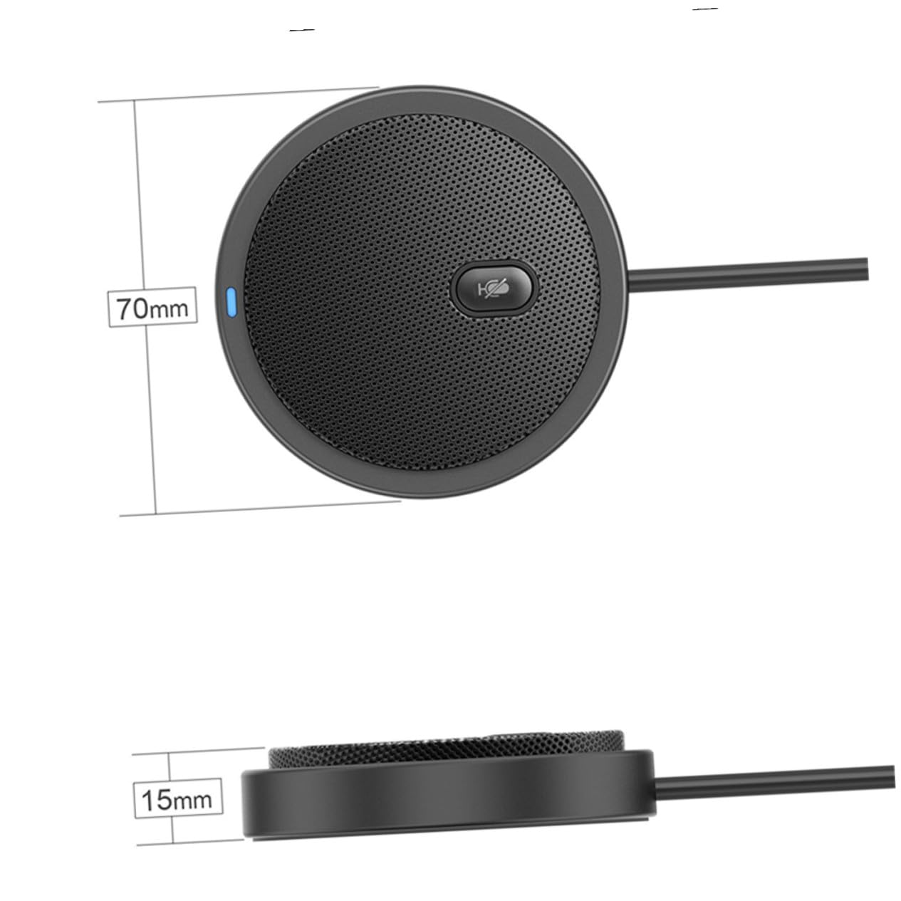Microfono Unidirezionale USB Supporto a Treppiede in Plastica e Metallo per Computer Desktop e Laptop, per Registrazioni e Conferenze