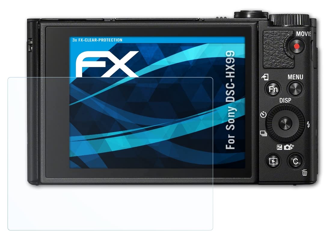 Screen Protection Film compatible with Sony DSC-HX99 Screen Protector, ultra-clear FX Protective Film (3X)