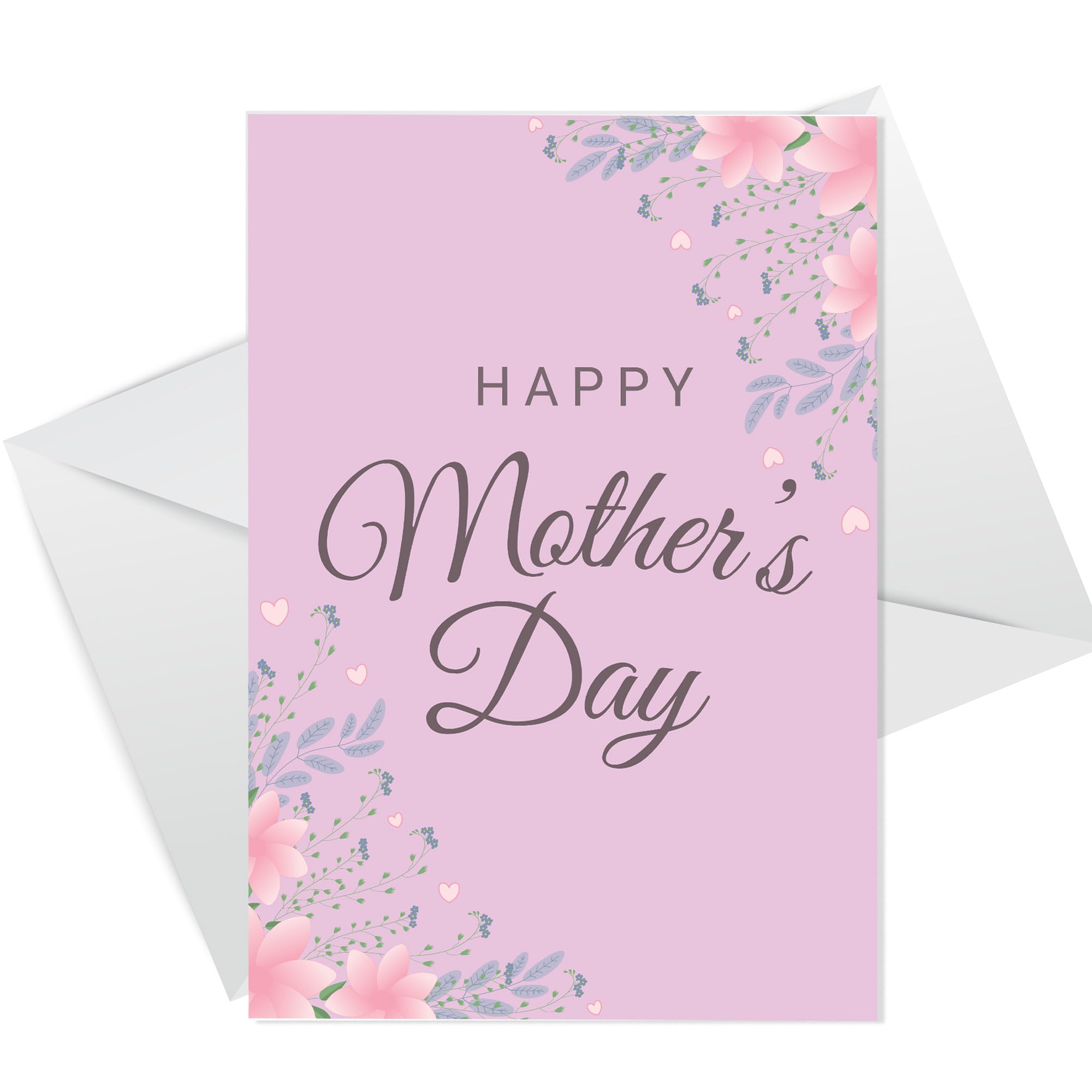RED OCEAN Mothers Day Greetings Card, Mothers Day Card, Card for Mum, Mothers Day Card For Mum Nan Nanny Step Mum From Daughter Son Grandson Granddaughter