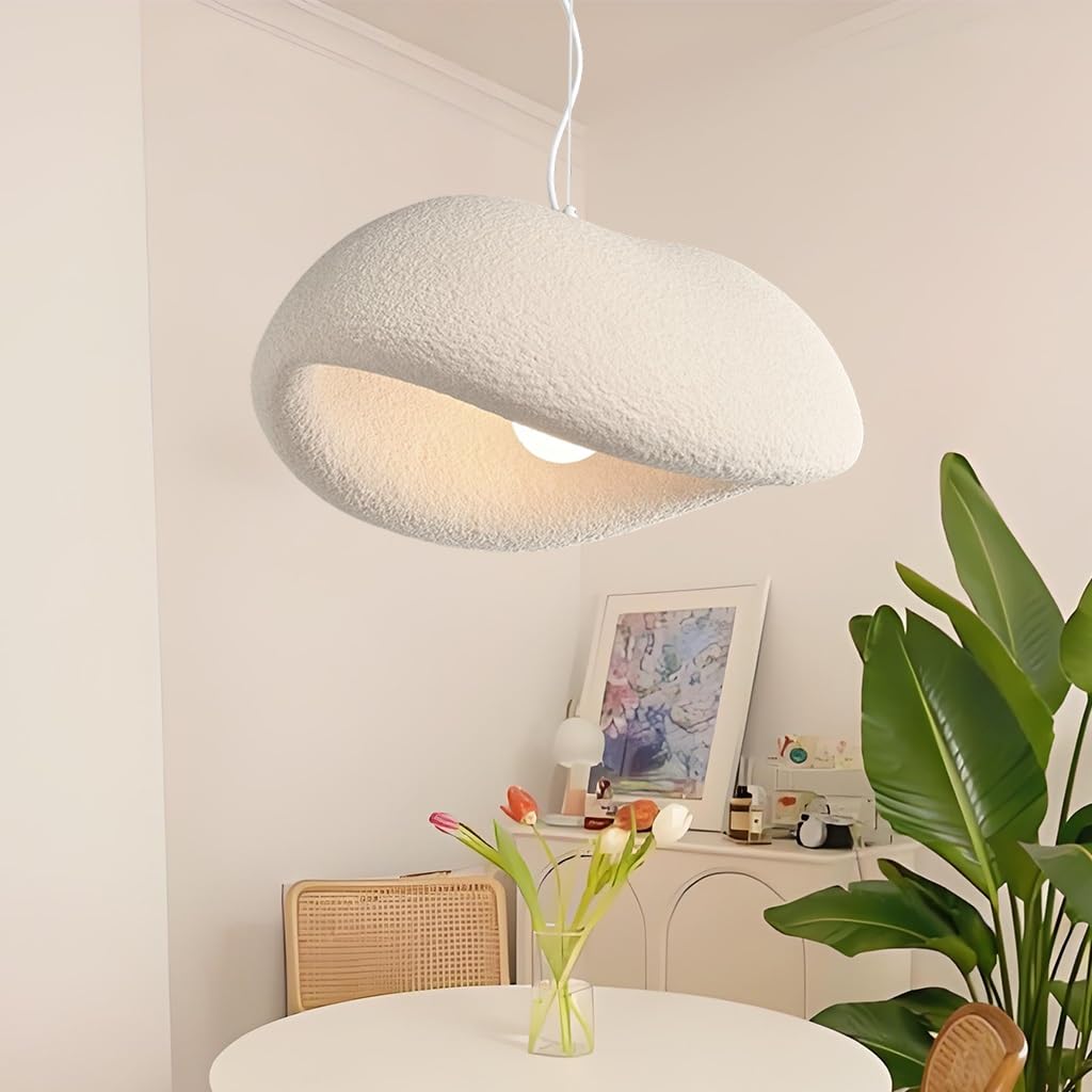 Japón Wabi Sabi Estilo Lámpara Colgante E27 Polietileno Material Lámparas Colgantes Moderna Creativa Ajustable Altura Colgante Luces Adecuadas Para Sala De Estar Comedor Cocina(Blaiken Brown,60c