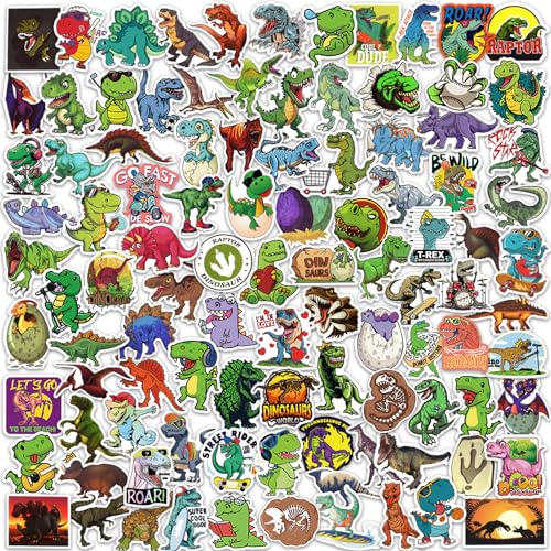 DETICKERS Cute Dinosaur Stickers for Kids Boys Water Bottles 200 PCS Waterproof Vinyl Gifts for Teen Boys Stickers Bulk
