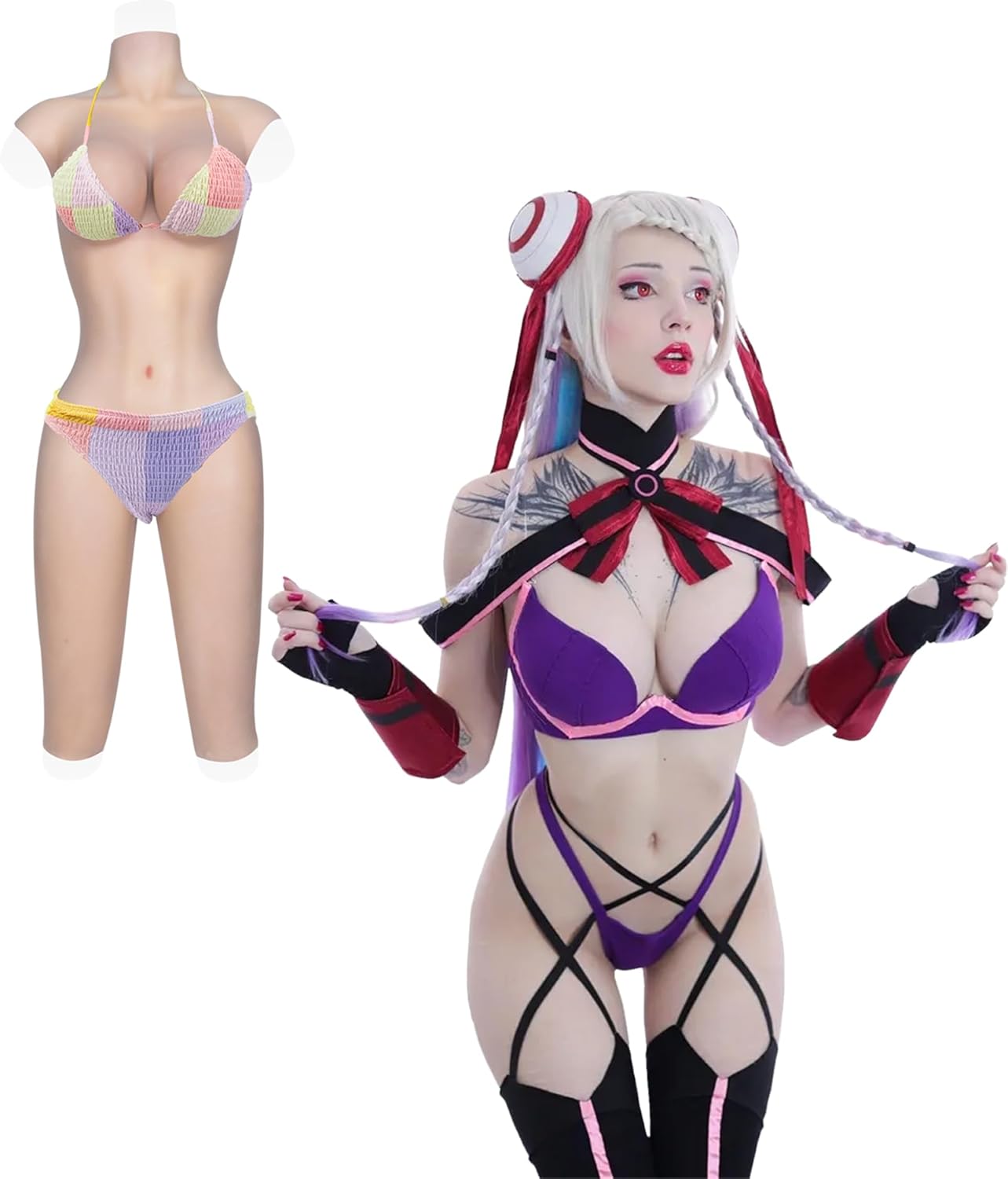 Silicone Bodysuit Crossdressers Silicone Knee Length Bodysuit for Transgender Dragqueen Cosplay