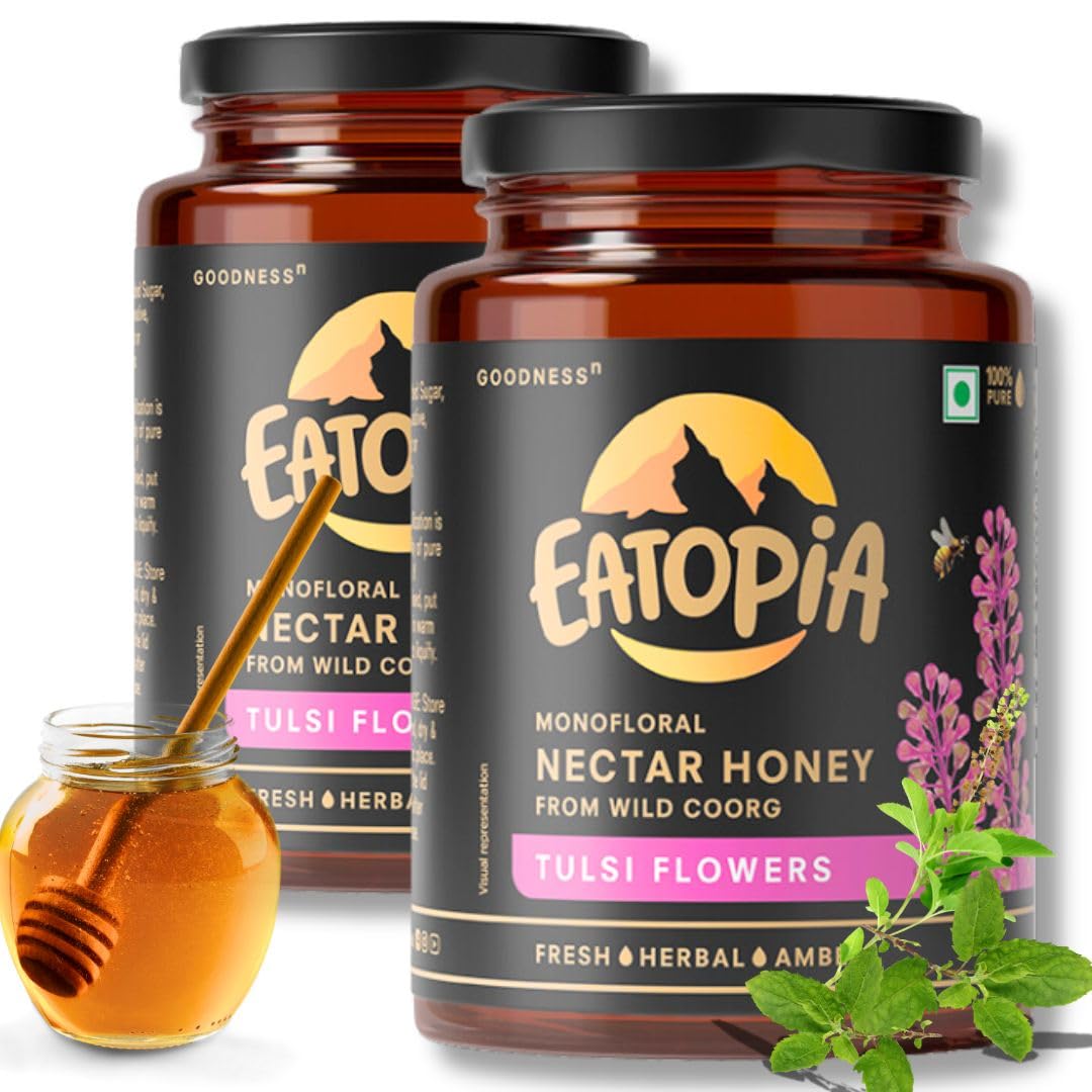 See full amazon price history chart for Eatopia Tulsi Honey 1 kg | 100% Pure & Natural Honey | Pure Honey with No Added Sugar | Immunity Booster | Nectar Honey from Wild Coorg (Monofloral) | Pack of 2 with 500g Serving each Eatopia Tulsi Honey 1 kg | 100% Pure & Natural Honey | Pure Honey with No Added Sugar | Immunity Booster | Nectar Honey from Wild Coorg (Monofloral) | Pack of 2 with 500g Serving each (B0DG92BFCZ) Amazon Price History, Amazon Price Tracker