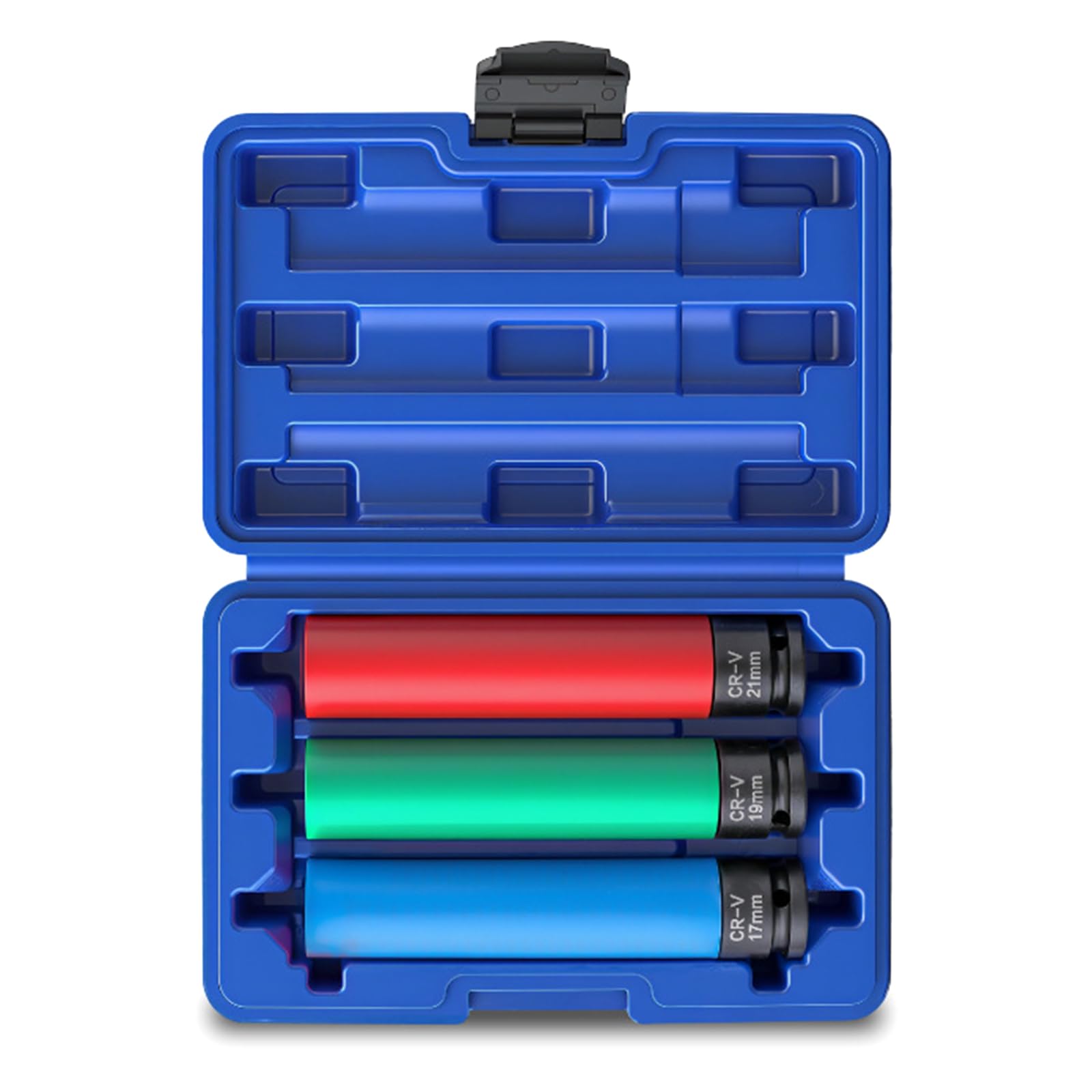 Machined 17 19 21mm Impacts Socket Set Extended Length 17mm 19mm 21mm for Efficient Tire Removal and Automotive Maintenance Nonslip Tire Changing Socket Set