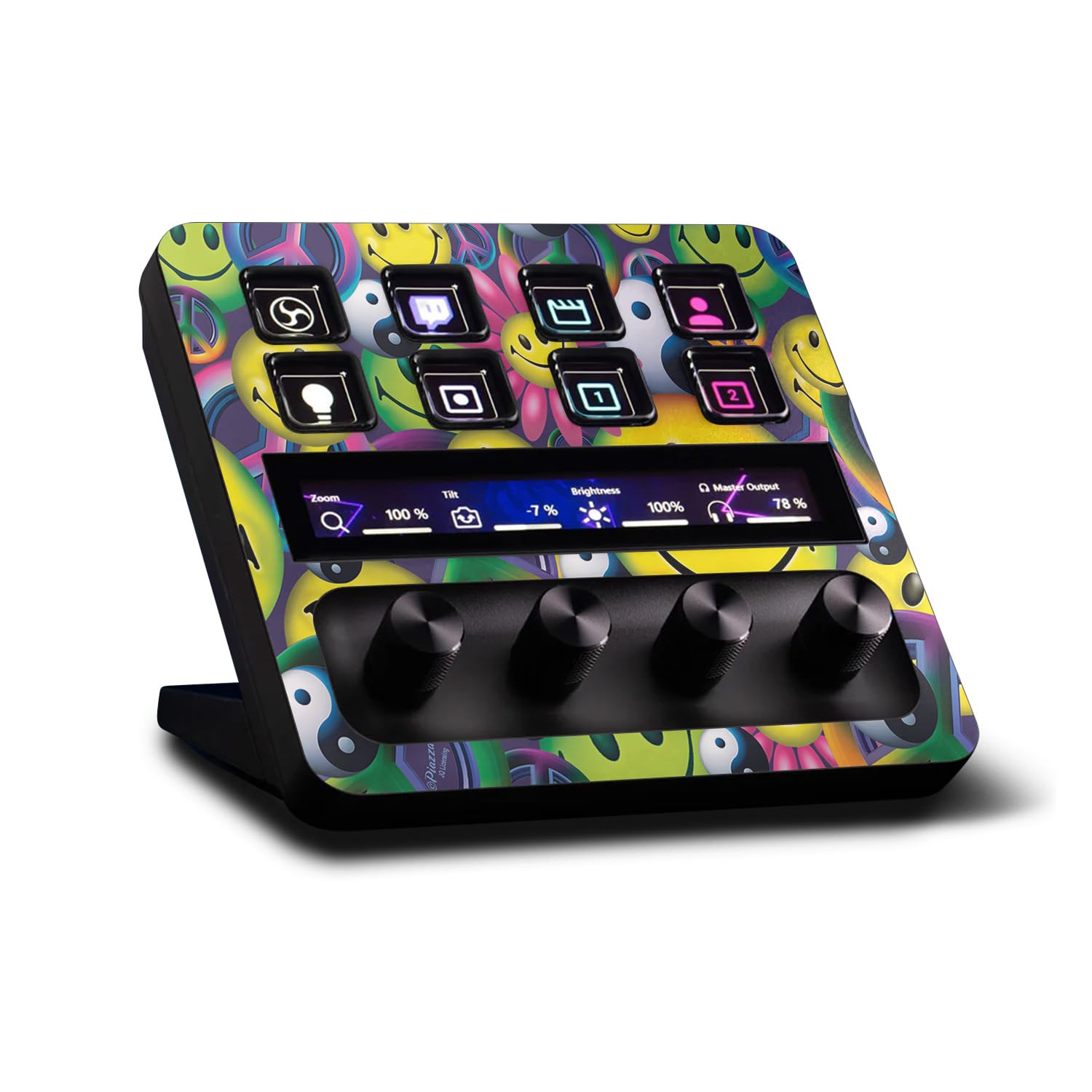 MightySkins Skin Compatible with Elgato Stream Deck + Peace Smile | Protective, Durable, and Unique Vinyl Decal wrap Cover | Easy to Apply | Made in The USA