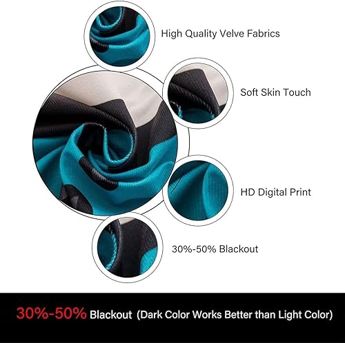 Miniatura 6 de Castle Fairy Ukiyoe - Cortina de puerta con diseño de océano, diseño de árbol con diseño de olas de mar con salida del sol, decoración de