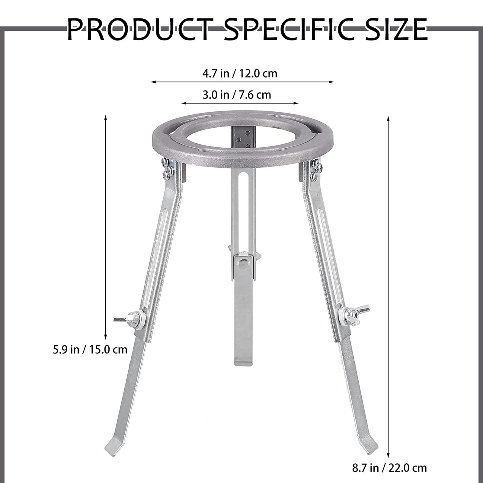 Trípode de mechero Bunsen de Laboratorio, Soporte de trípode Ajustable, aleación de Aluminio/se Puede Subir y Bajar, opción Ideal/para Escuela de experimentos de química