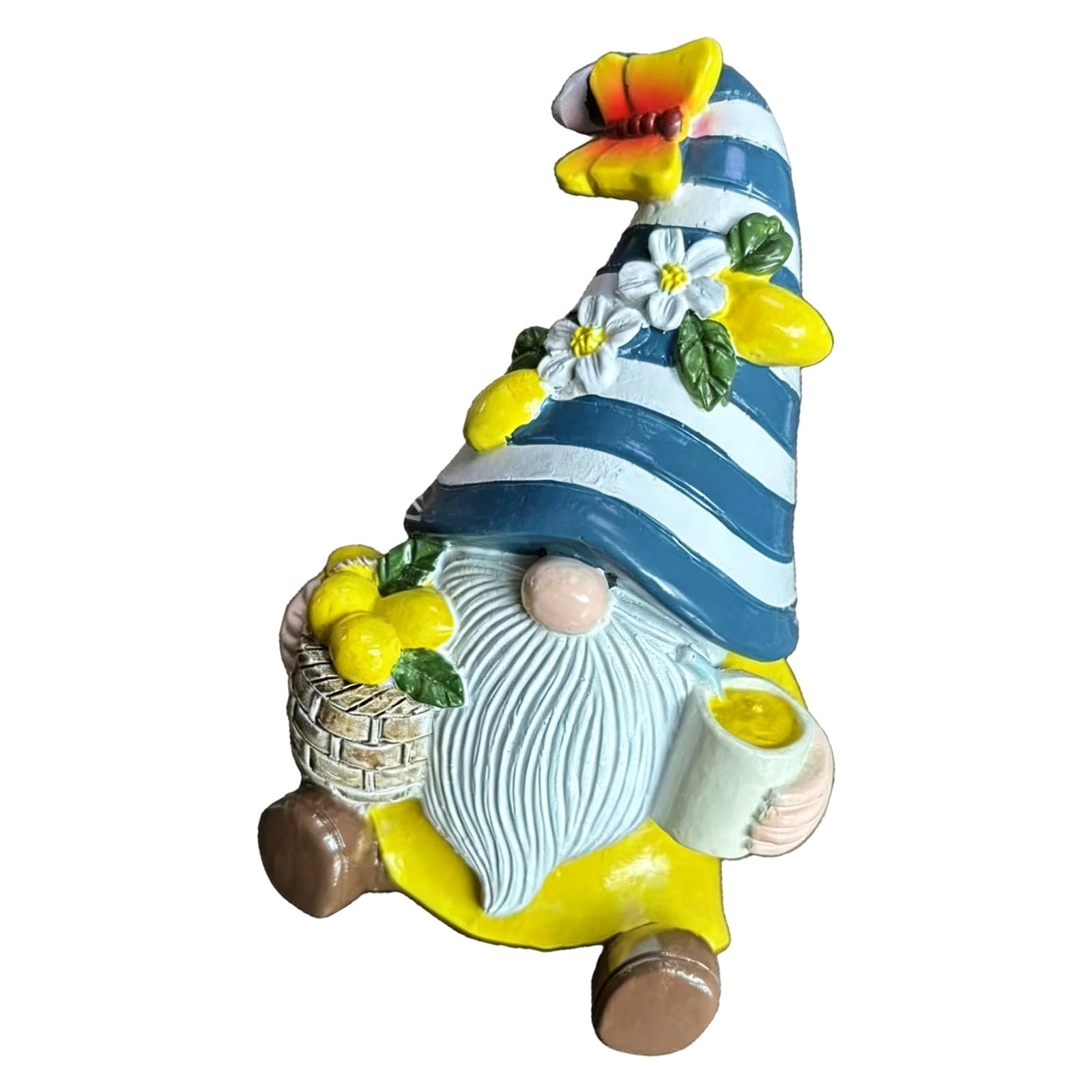 Kaeltsyn Colorful Fruit Garden Statue Resin Sculpture with Artistic Painting for Outdoor Decor and Tiered Tray Arrangement Colorful Yard Art for Season